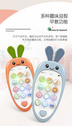 Baby Phone Toy Music Sound Telephone Sleeping Toys With Teether Simulation Phone Kids Infant Early Educational Toy Kids Gifts