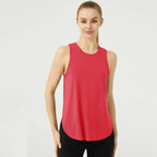 WANAYOU Sleeveless Women Yoga Shirts Quick Drying Sports Tank Tops Workout Running Vest Breathable Round Neck Gym Shirts