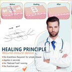 2-4PCS Zipper Painless Wound Closure Device Suture-free Wound Dressing Closure Strips Kit Emergency Laceration Closures for Ifak
