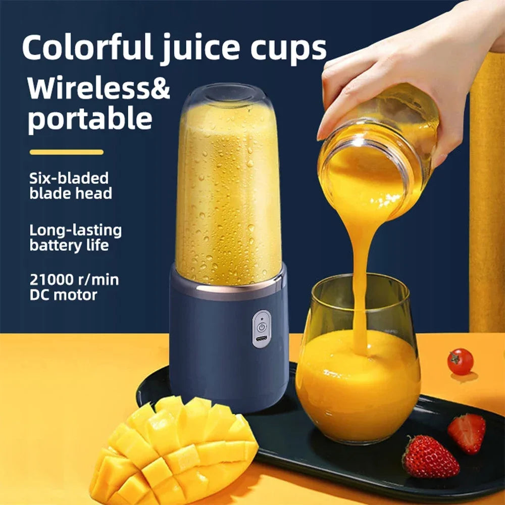 400ML Portable Electric Juicer 2 Cup Home Mini Multifunctional Wireless Blender USB Rechargeable Small Juice Cup Mixer Machine Secondary image