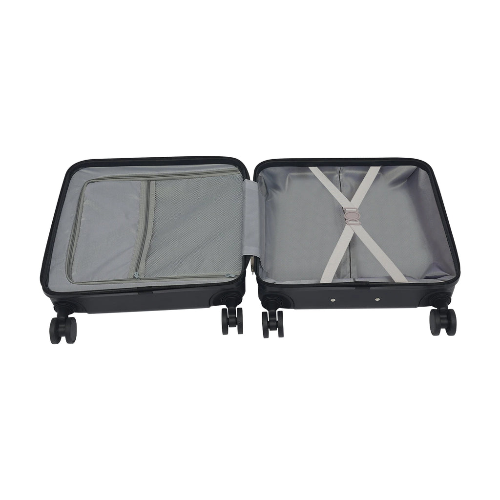 Carry on Luggage Scooter Suitcase Trolley Case 18"ABS Shell Cabin Luggage Front Open Compartment Multifunction Wheels Expandable