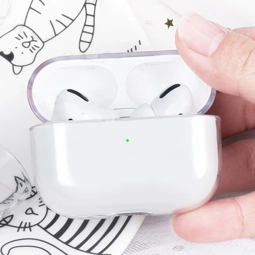 Transparent PC Earphone Case For AirPods 4 3 2 1 Pro 2 USB C Cover Hard Anti-fall Clear Headphone Coque For AirPods 4 4th Pro2