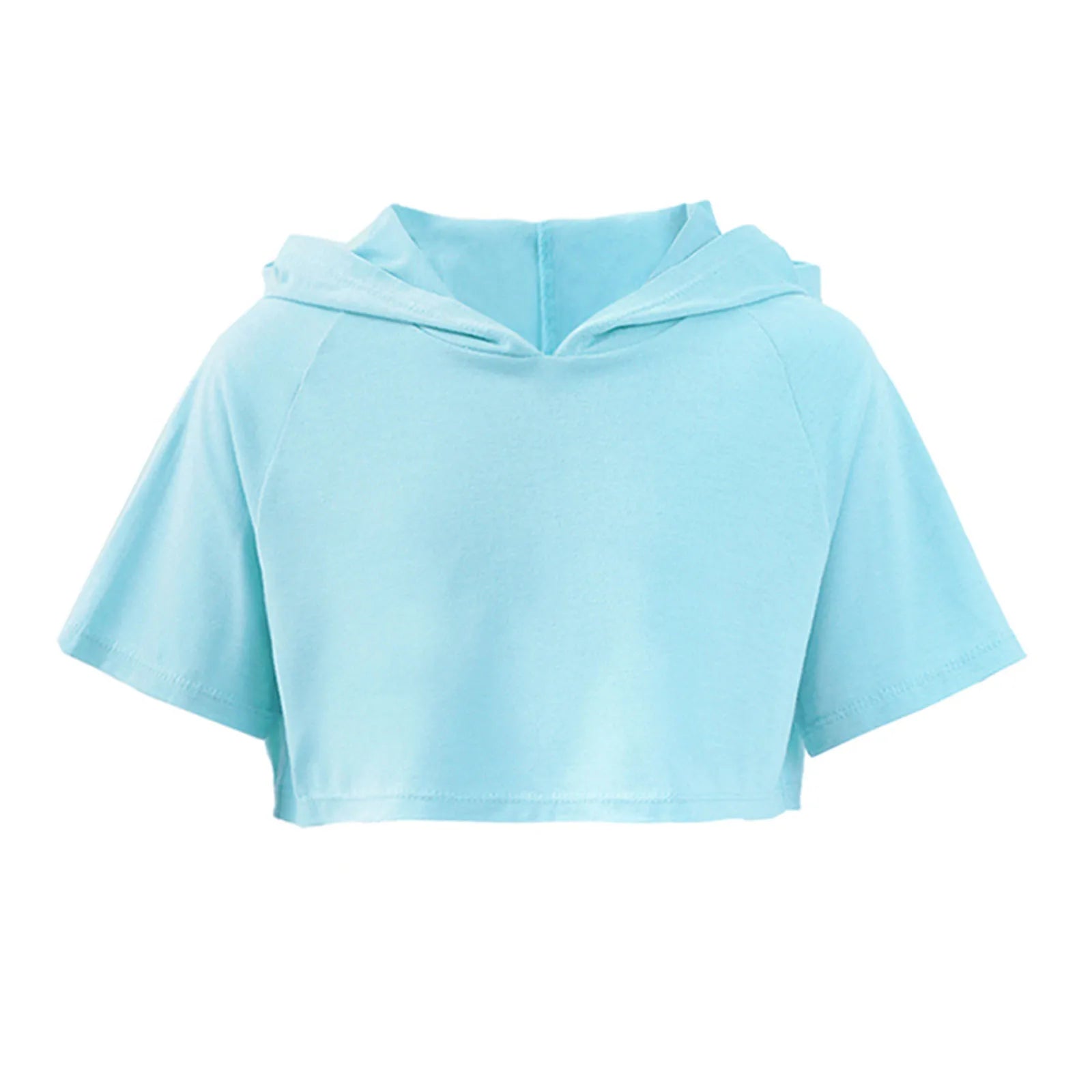 3Pcs Girls Sports Set Vest+Hooded Crop Top+Shorts Sportswear Set for Child Dance Yoga Running Cycling Workout Costume Activewear