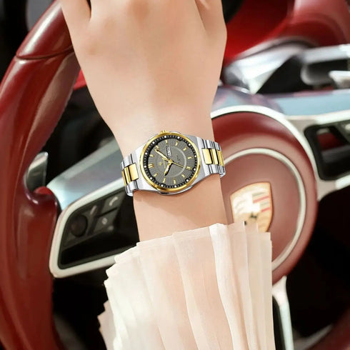 POEDAGAR Fashion Ladies Watch Top Elegant Week Date Woman Clock Quartz Stainless Steel Luminous Waterproof Women's Watches Reloj