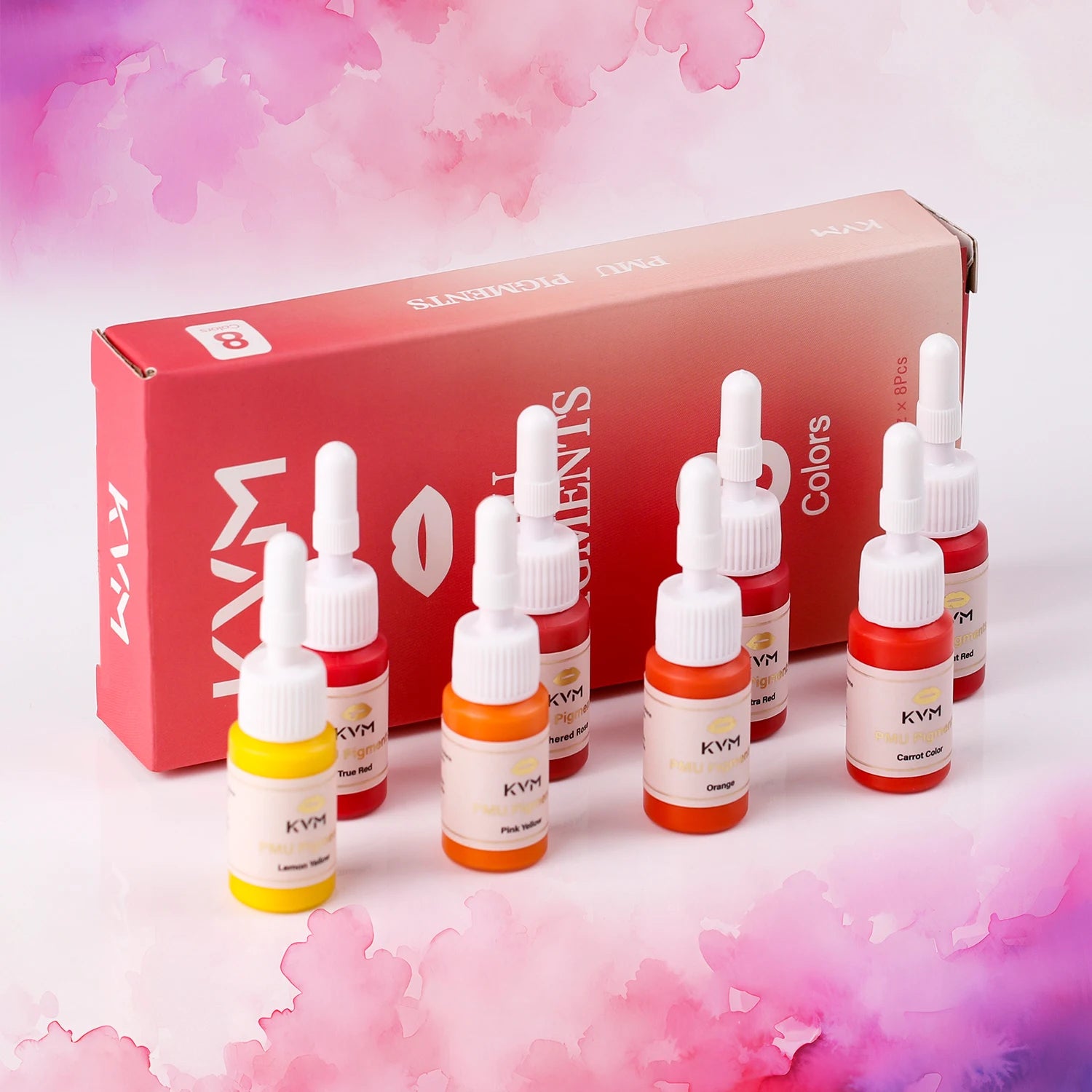KVM 8 Colors 5ML Lip Tattoo Ink Microblading Inks Semi Permanent Makeup Pigment Tattoo Ink Body Art Lips Tint Tattoo Supplies