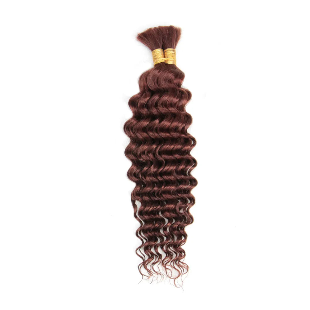 P4/27 Highligt Deep Wave Bulk Human Hair Braiding Blonde Curly Brazilian Human Hair Extensions for Micro Braiding No Weft