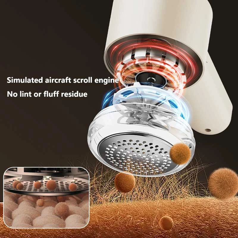 Lenovo Lint Remover Clothing Hairball Trimmer Clothes Sweater Fabric Shaver LED Display 6 Blade Portable Fabric Remove Machine