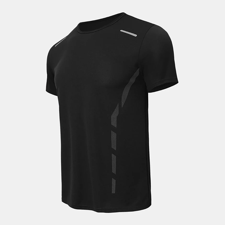 4/1 Pcs Men's Summer Multicolor Quick-drying Sports Short Sleeve Loose Breathable Fitness Running Badminton T Reflective Strip
