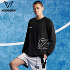 2025 Mens Quick Dry Workout T-Shirt Moisture Wicking Training Top Gym Fitness Long Sleeve Running Basketball Tee Athletic Wear