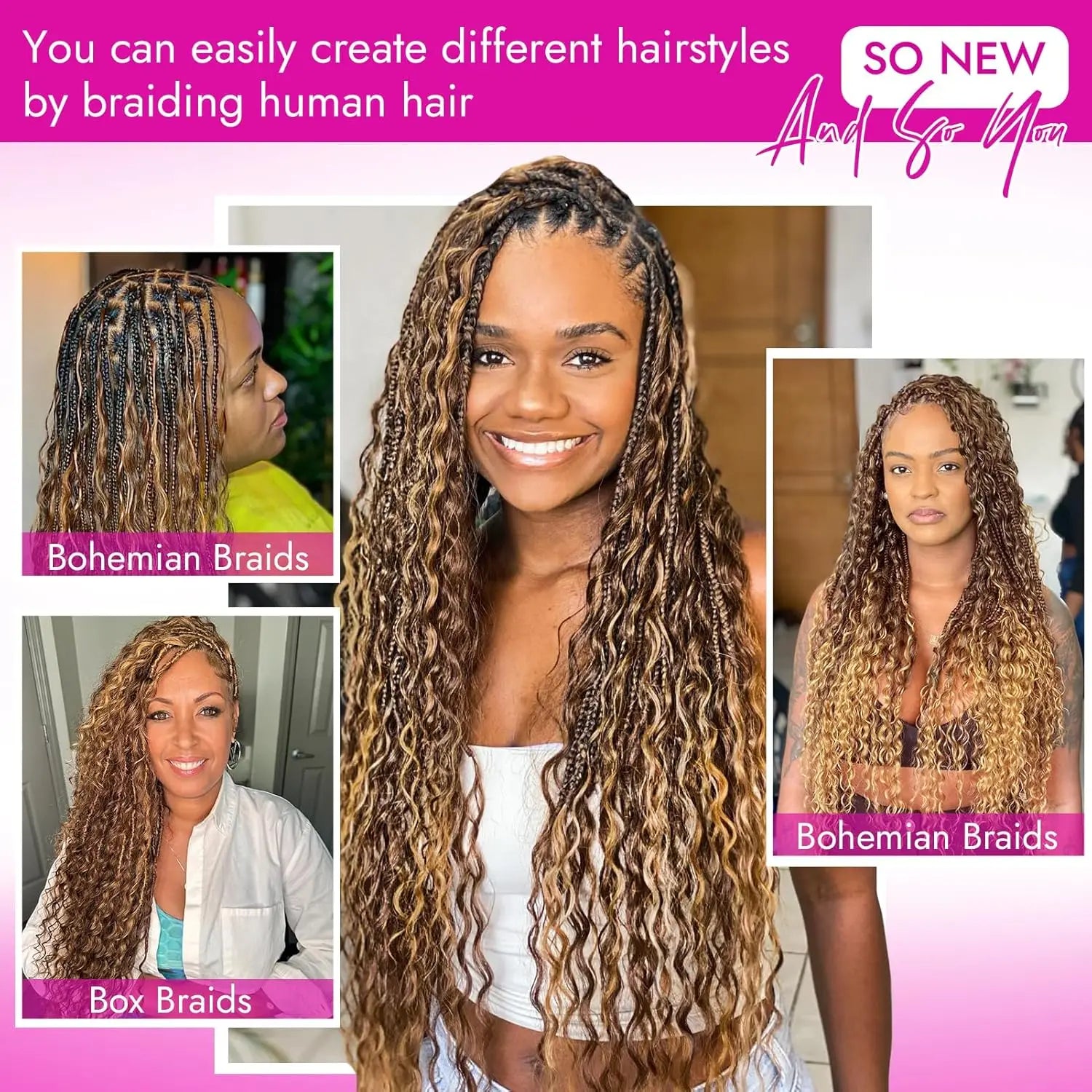 P4/27 Highligt Deep Wave Bulk Human Hair Braiding Blonde Curly Brazilian Human Hair Extensions for Micro Braiding No Weft