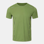 4/1 Pcs Men's Summer Multicolor Quick-drying Sports Short Sleeve Loose Breathable Fitness Running Badminton T Reflective Strip