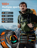2025New GPS Smart Watch For Xiaomi IOS Military Compass Flashlight Smartwatch Men 10ATM Waterproof 100+Sport Modes BT Call Watch