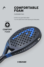 Genuine HEAD Tennis Padel Rackets ZEPHYR Series Carbon Fibre EVA Memory Flex Foam Core Padel Tennis Racquets Lightweight