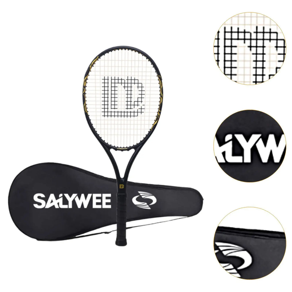 Tennis Racket for Adults Shockproof Professional Tennis Racquet with Carry Bag for Park Garden Backyard Beach Recreational