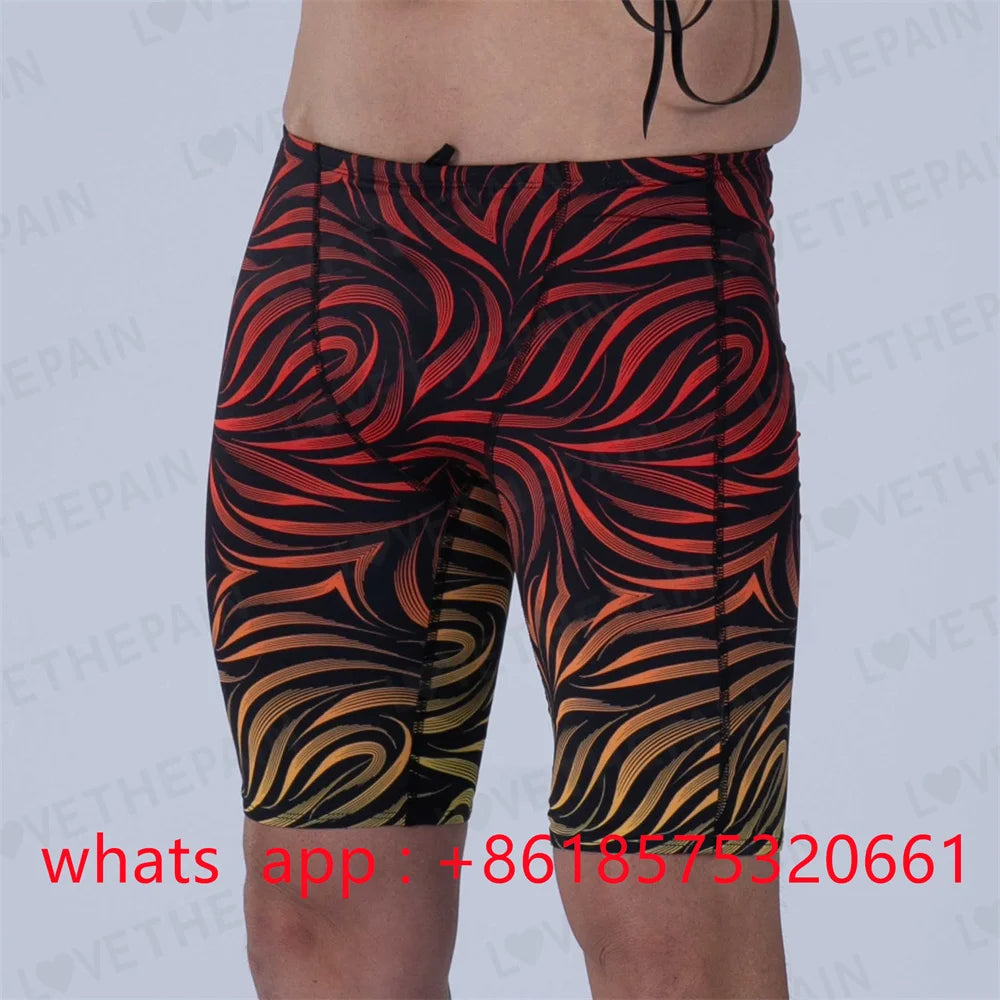Zootekoi Men Swimwear Training Swim Shorts Beach Trunks Swimming Pants Swimsuit Jammer Summer Sports Surf Pantalones Shorts 2024