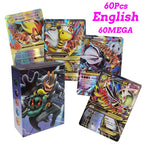 60-100Pcs New English French Spanish Pokemon Cards GX MEGA EX TAG TEAM Vstar Game Battle Card Hot Sale Collection Card Kids Gift