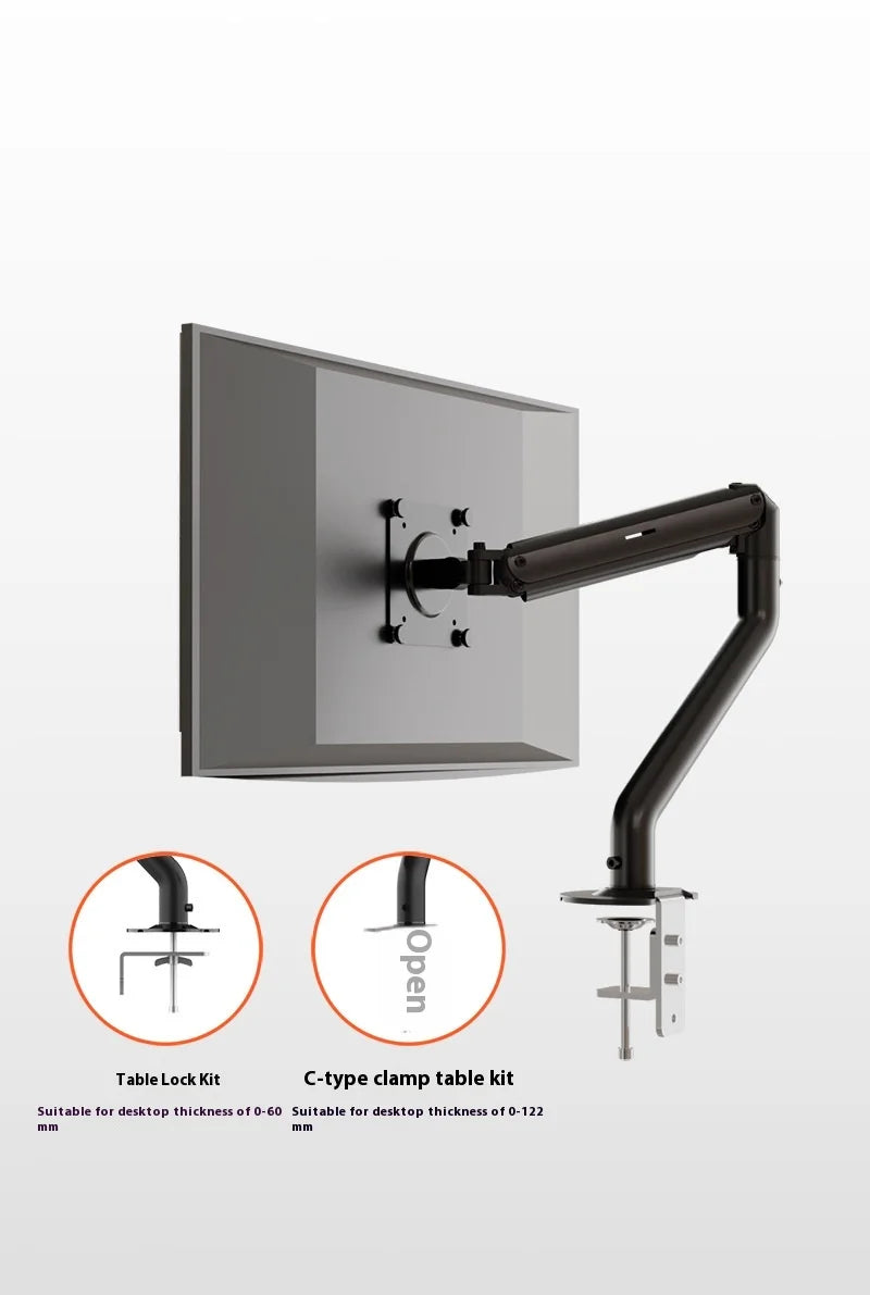 Adjustable display robotic arm for 17 to 32 inches heat dissipation desktop computer monitor stand
