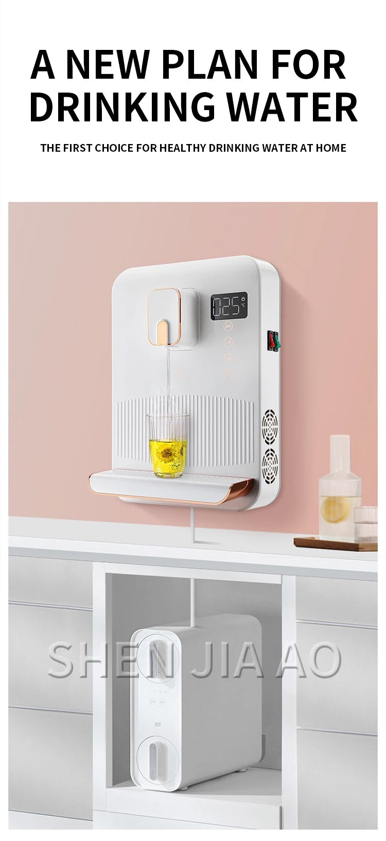 TY-LDR1738W Pipeline Machine Wall-mounted Household Icy&warm&hot Instant Hot Water Dispenser 2200W