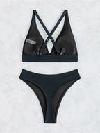 S - XL Cross Back Mini Micro Thong Bikini Female Swimsuit Women Swimwear Two-pieces Bikini set Bather Bathing Suit Swim K5022
