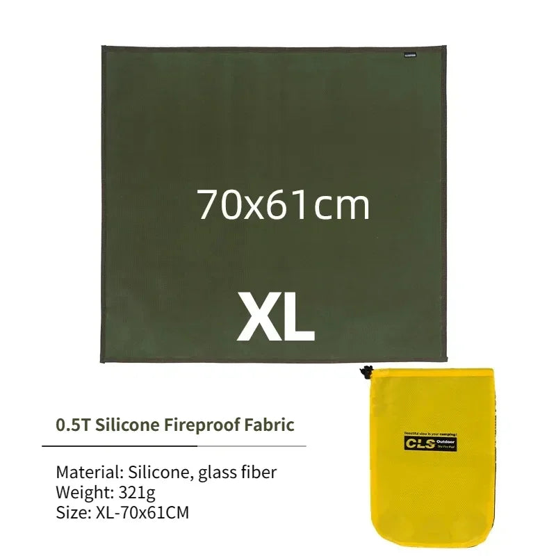 New Outdoor Camping Fireproof Cloth Picnic Barbecue Insulation Mat Flame Retardant High Temperature Fire Blanket Fiberglass Mat
