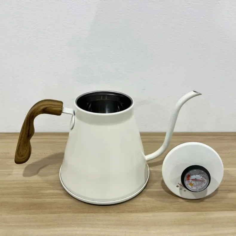 Stainless Hand Drip Coffee Maker with Thermometer Goose Beak Kettles Teapot Gooseneck Kettle Coffee Pot