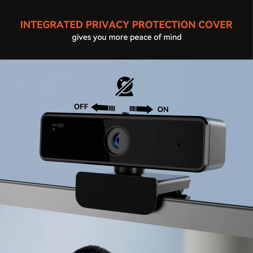 Nuroum 2K QHD Webcam 1440P 30FPS&1080P 60FPS Dual Mode, AI Noise Cancelling Mic,Streaming Camera, USB Plug & Play for PC/Mac