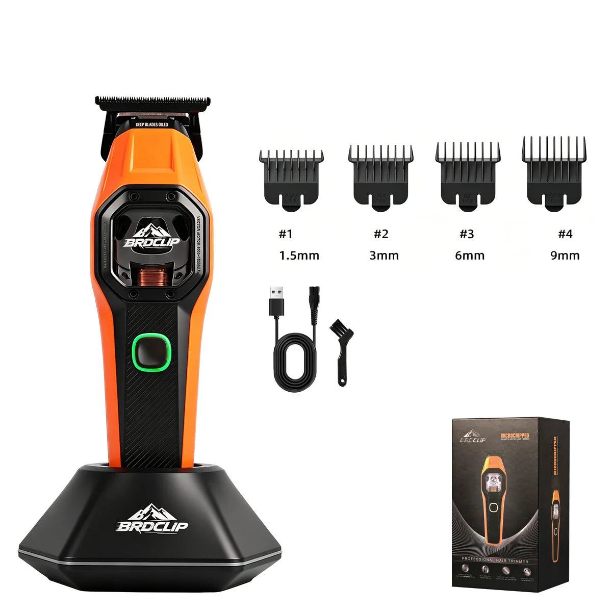 New Professional BRDCLIP Salon Barber Kit vector motor Hair Clipper 7800-13000RPM Trimmer 8000-13000RPM Metal body 2603 Shaver
