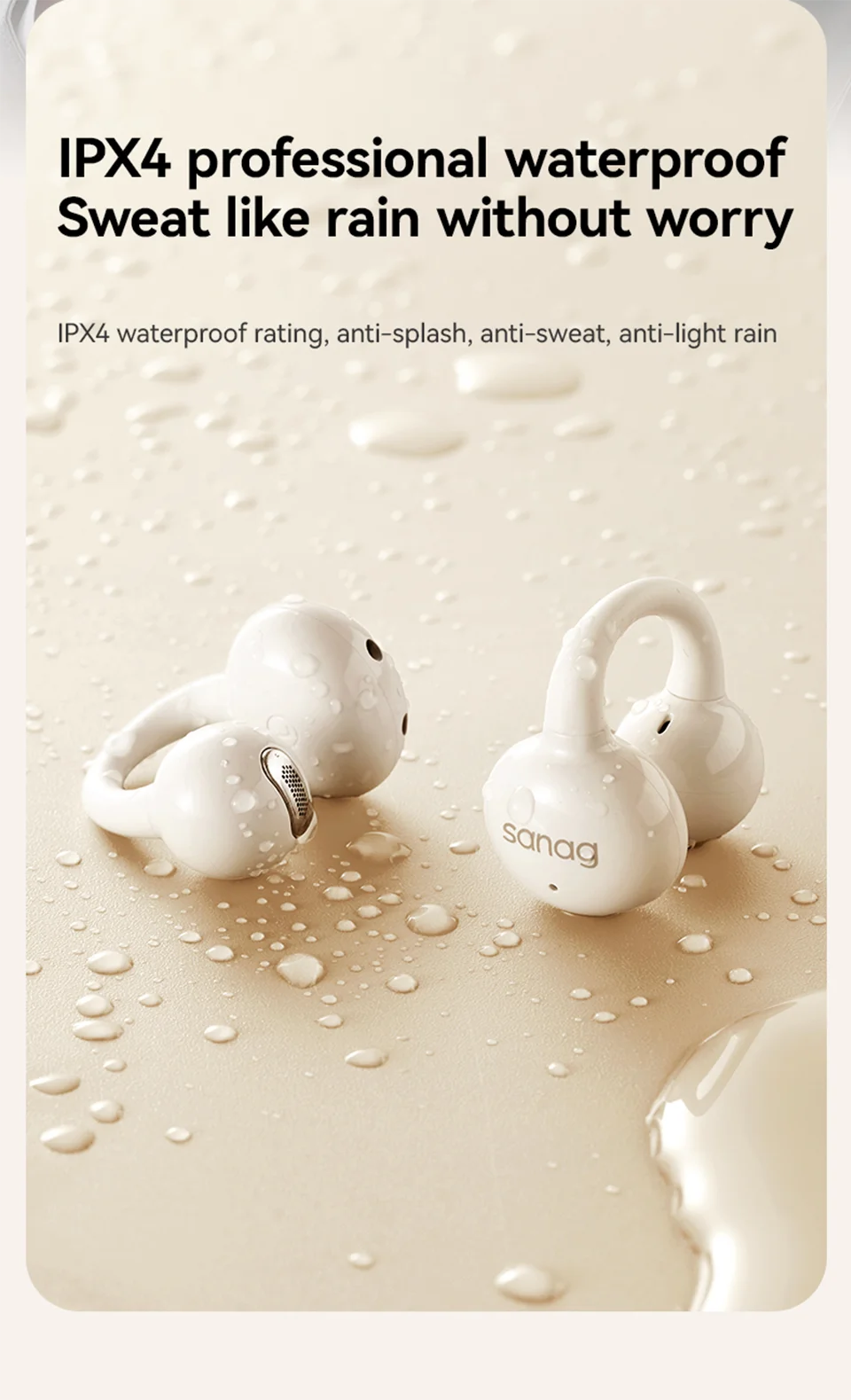 Sanag Z60S Ear Clip on OWS Earphones HiFi Sound Open Ear Earbud Audífonos Bluetooth Wireless Headphones Flash-sale Headsed