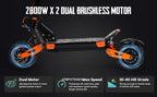 VREOM Z36-Adults Electric Scooter-5600W Motor 60V30AH Battery Off Road E-Scooter,75KM/H Speed 11'' Tire Foldable EScooter