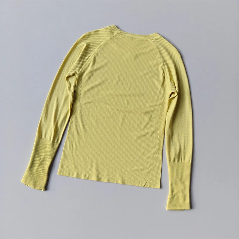 Women's Outdoor Sports Shirt Yoga Wear Fitness T-Shirt Running Workout Top Female Long Sleeves Sportswear Exercise Gym Clothing