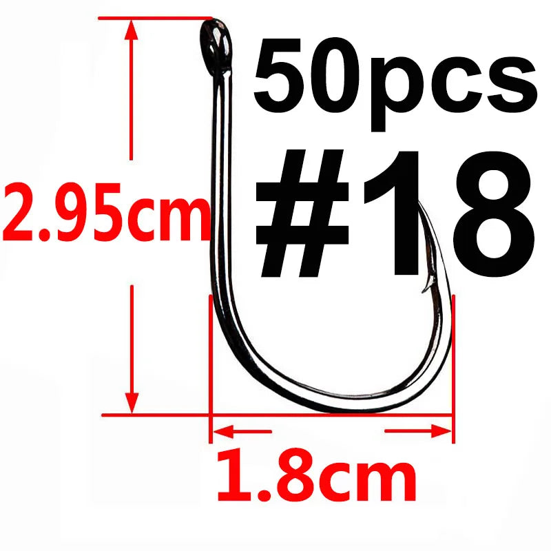 100/50/25 pcs Iseama Carp Fishing Hook Offset Circle Hook Single Fly Fishing Jig Hook Barbed sea Fishhook Tackle Accessories