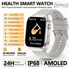 2026 New Nursing Grade Uric acid Blood lipids Smart Watch Men ECG+PPG Blood Pressure Heart Rate Bluetooth Call Health Smartwatch