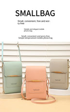 Crazy Bag Fashion Touch Screen Lock Cell Phone Bag Women's Mobile Phone Card Holder Crossbody Shoulder Bag