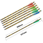 6/12/24pcs 20'' Archery Crossbow Bolt Carbon Arrow with 4-inch Feather ID7.6mm  Outdoor Hunting Sports Practice Crossbow Arrows