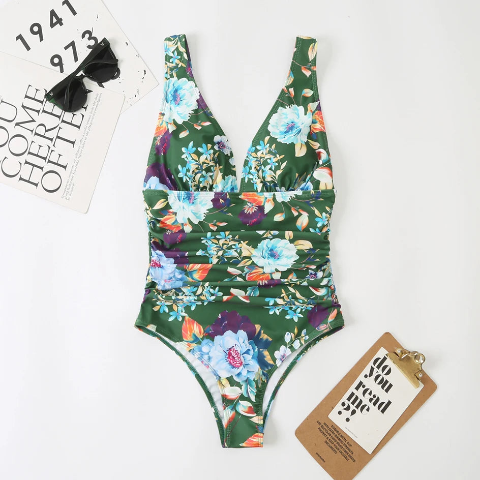 Sexy Swimwear Women`s Deep V One Piece Swimsuit 2026 New Female Bathing Suit Woman Bodysuit Swimming for Beach Wear Monokini