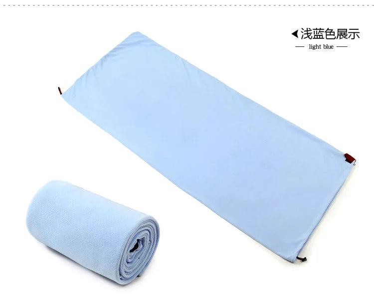 Portable Ultra-light Polar Fleece Sleeping Bag Outdoor Camping Tent Bed Travel Warm Sleeping Bag Liner Camping Sport Accessories
