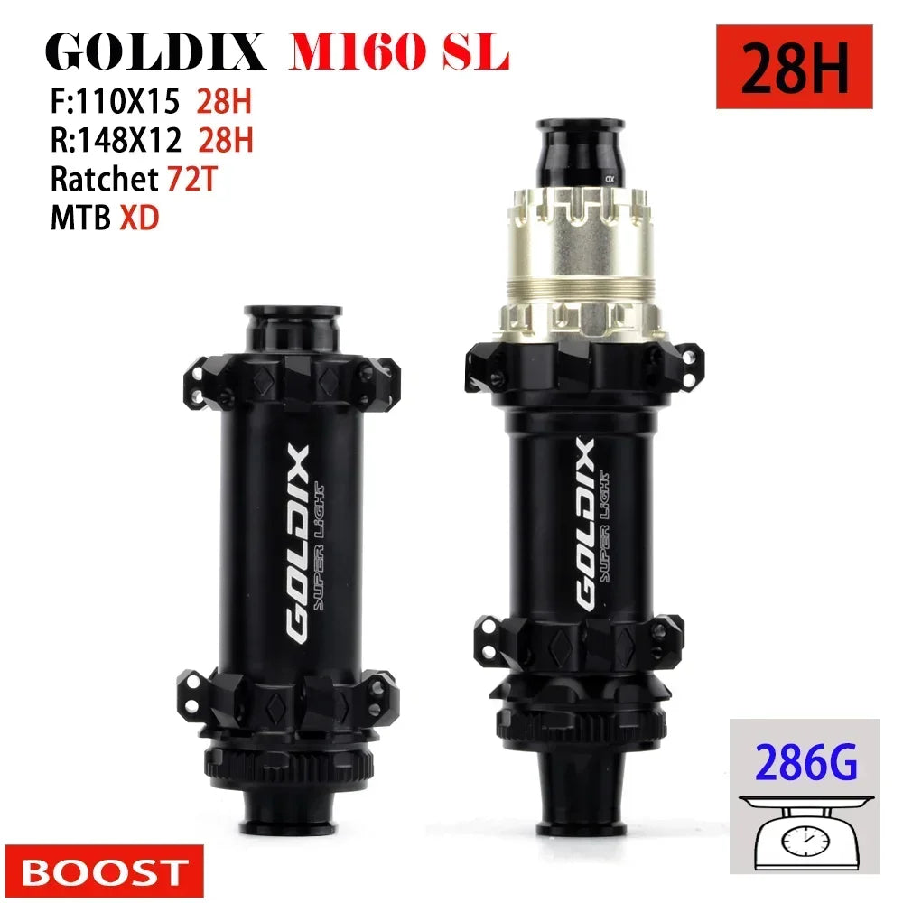 GOLDIX M160 Super Light MTB BOOST Hub Center Lock Disc 28H Ratchet 72T Mountain XD Bike Hub for Shimano SRAM 11 12 Speed