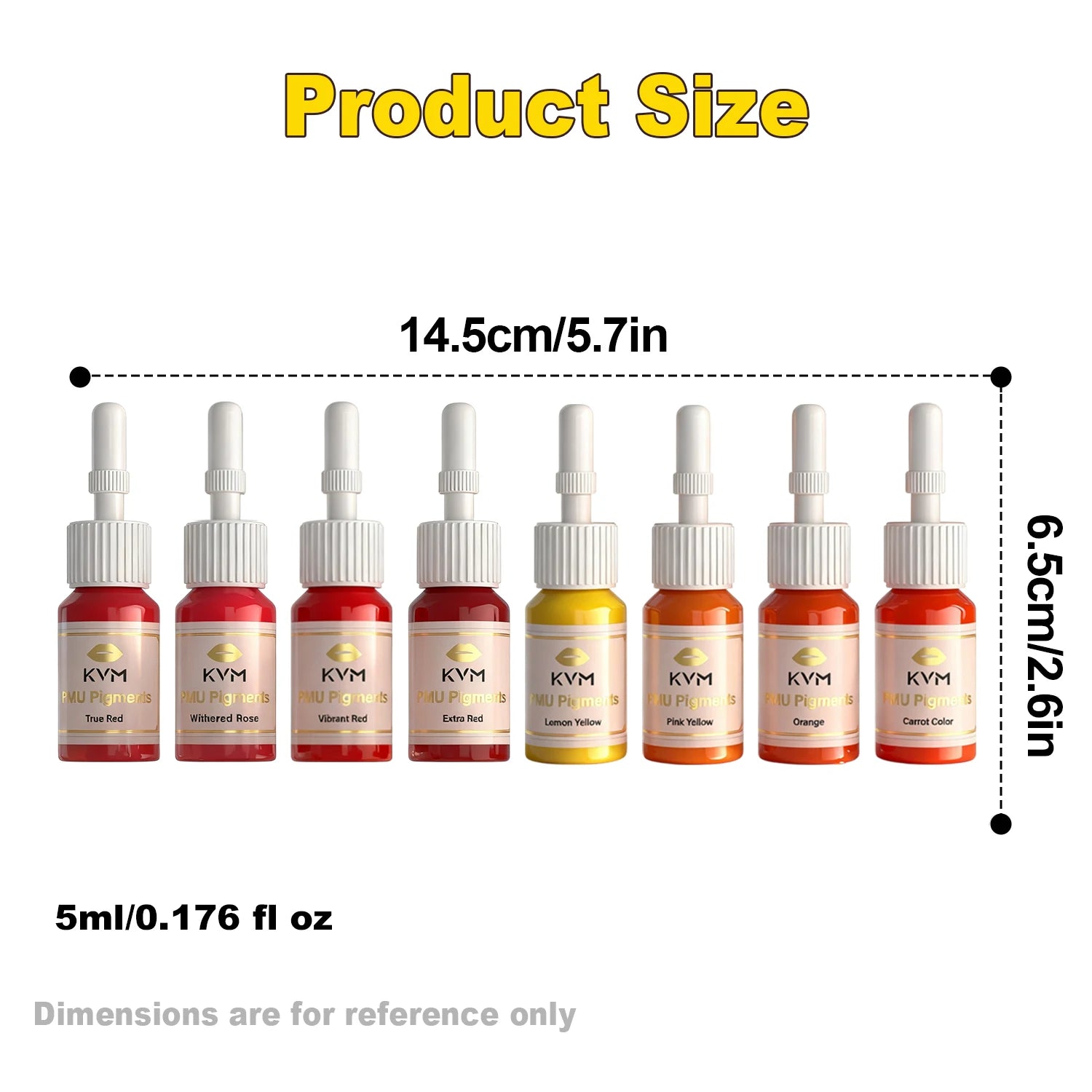 KVM 8 Colors 5ML Lip Tattoo Ink Microblading Inks Semi Permanent Makeup Pigment Tattoo Ink Body Art Lips Tint Tattoo Supplies