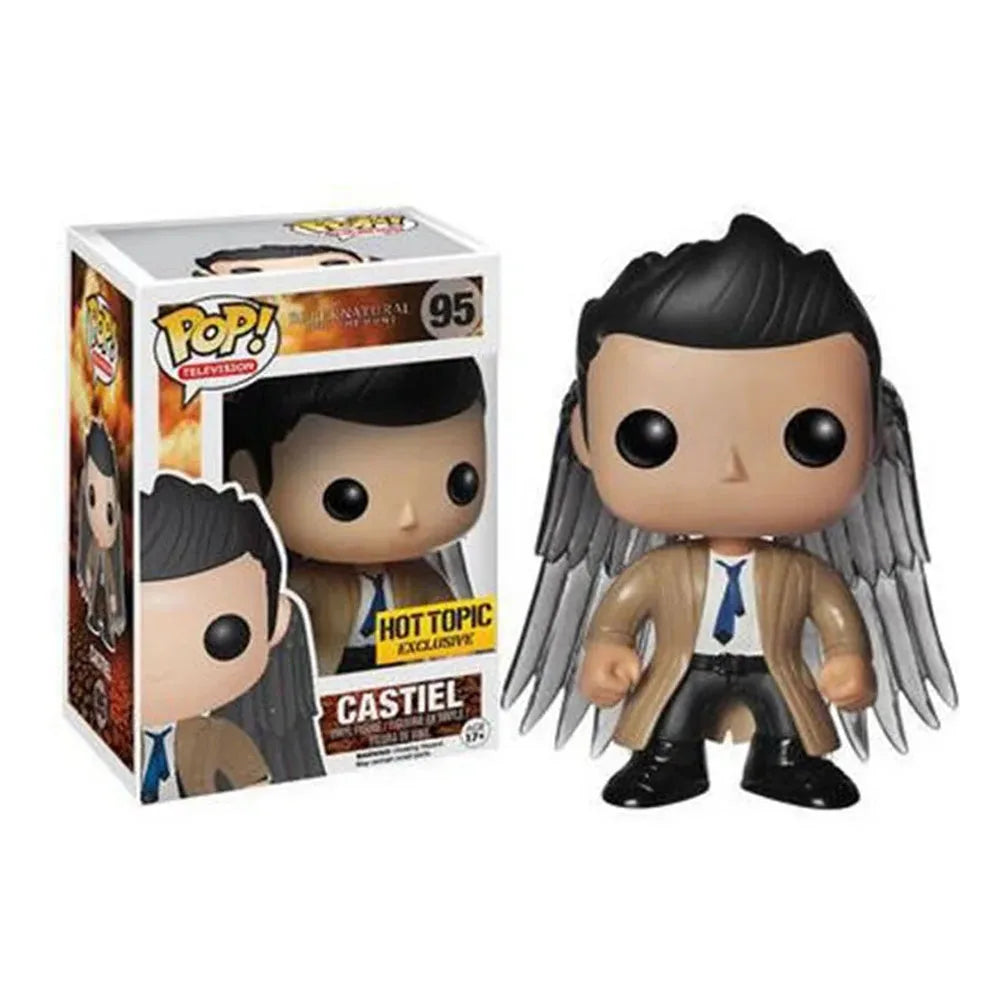 Funko Pop Supernatural Sam #93 Dean #94 Castiel #95 Charlie Crowley Bobby Singer Action Figure Toys POP-SPN Vinyl Doll Kids Gift