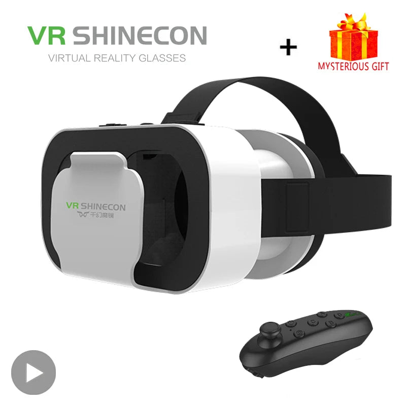 Shinecon Viar Virtual Reality VR Glasses Headset 3D Device Helmet Goggles Lenses For Smartphone Smart Phone Game Cell Mobile Set Main image