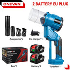ONEVAN 2IN1 Brushless Electric Turbo Blower 38000RPM Cordless Handheld Dust Leaf Blowing Power Tool For Makita 18V Battery Pin
