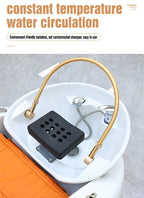 Electric adjustable hair spa chair head washing station shampoo massage bed for salon shop