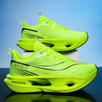 Men's Casual, Comfortable and Fashionable Road Running Shoes, Stable Inversion, Sports and Outdoor, Lace-Up Design, Low-Top Style, Fabric Upper and Comfortable Insoles, Non-Slip Wear-Resistant Soles, Geometric Patterns, Suita