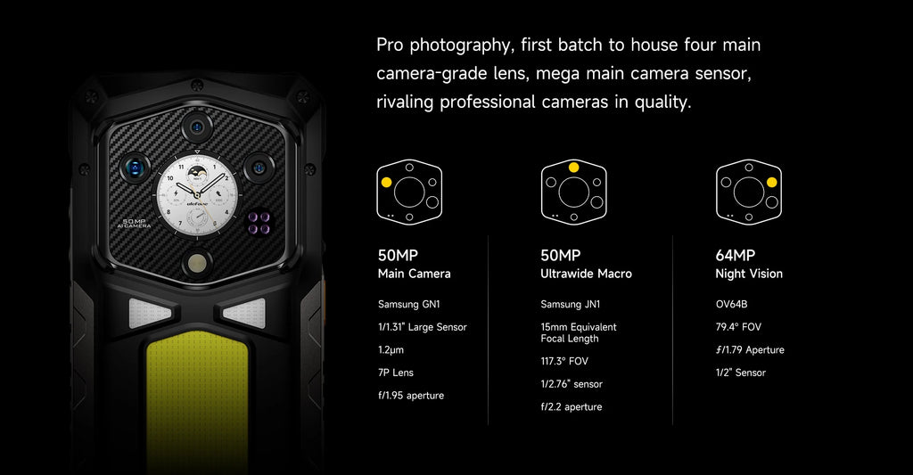 Ulefone Armor 29 Pro 5G AI Rugged Phone 6.67" 120Hz Up to 32GB RAM 512GB ROM 21200mAh 120W 64MP Night Vision Mobile Phone