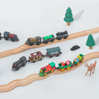 New Electric Train Set Compatible with Thomas Wooden Train Track Train Toys For Kids Christmas Birthday Gift