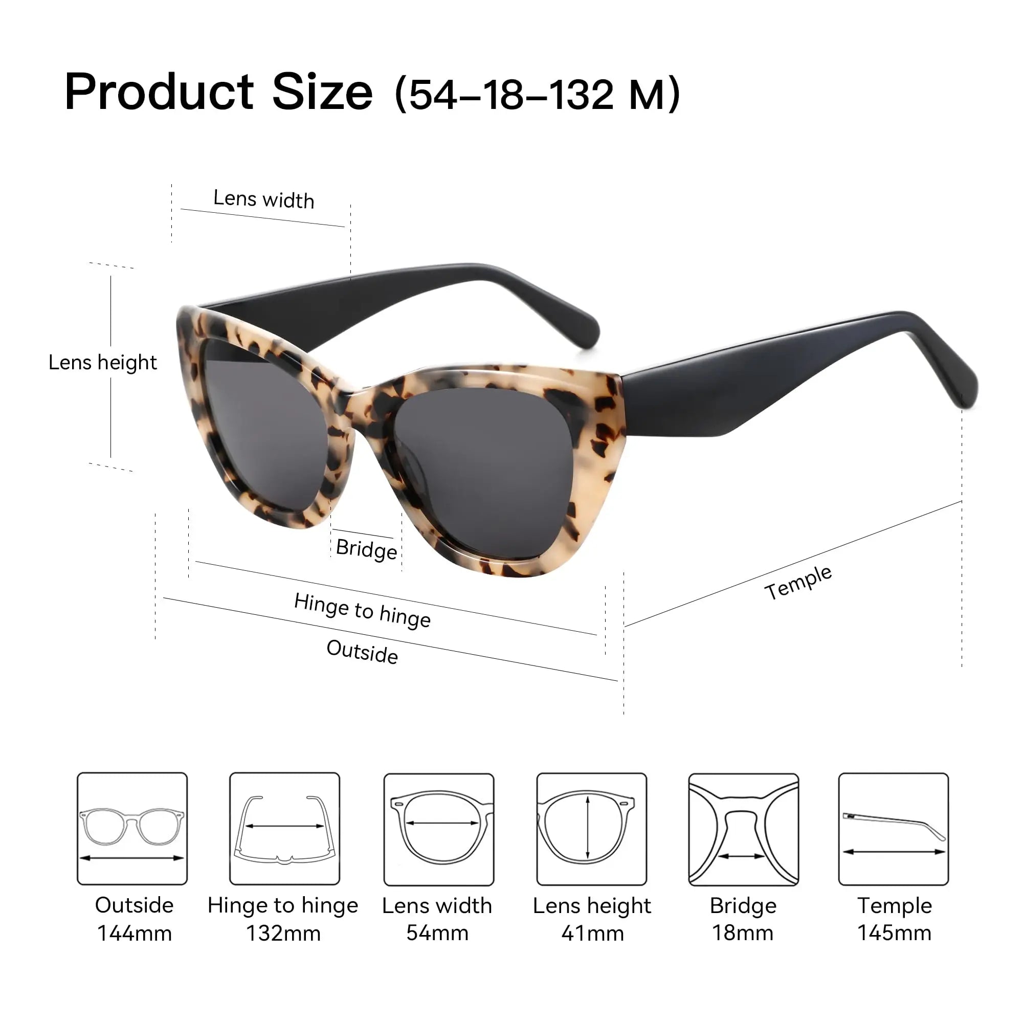 ZENOTTIC Polarized Sunglasses Women Cat-Eye: Trendy Cateye Sunglasses for Woman - Cute Sun Glasses UV400 Protection Secondary image