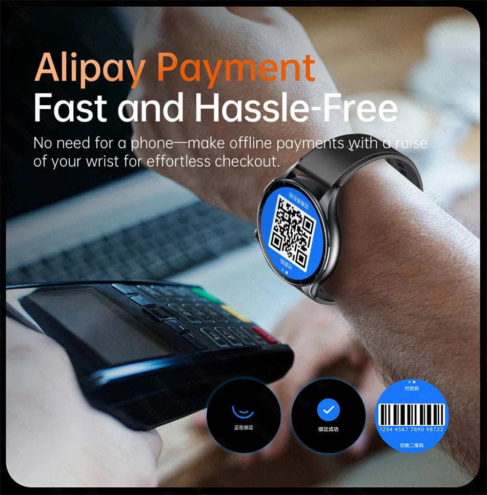 2026 New Smart Watch NFC ECG+PPG Blood oxygen Uric Acid Blood Pressure Sapphire Smartwatch Men For Android iOS Smart watch men