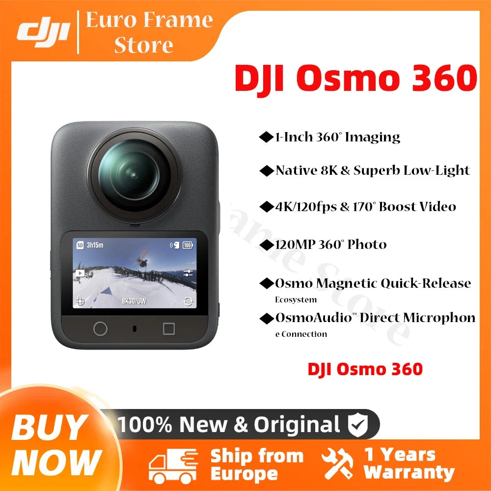 DJI Osmo 360 سٹینڈرڈ بنڈل 360 کیمرا جس میں 1 انچ ° امیجنگ ° 8K نیٹیو میں ویڈیو ° 120MP میں تصویر Osmo 360 Main image