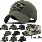 Men's Embroidered Baseball Cap Print Brazilian Flag/Casual Sports Tactical Hat Camouflage Hat Hiking Hat Fishing Hat