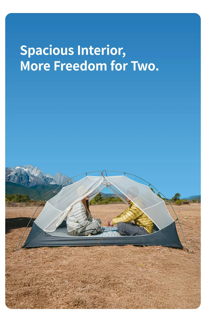 Naturehike Mongar UL 2 Tent 2 Person Backpacking Tent 20D Ultralight Travel Tent Waterproof Hiking Survival Outdoor Camping Tent